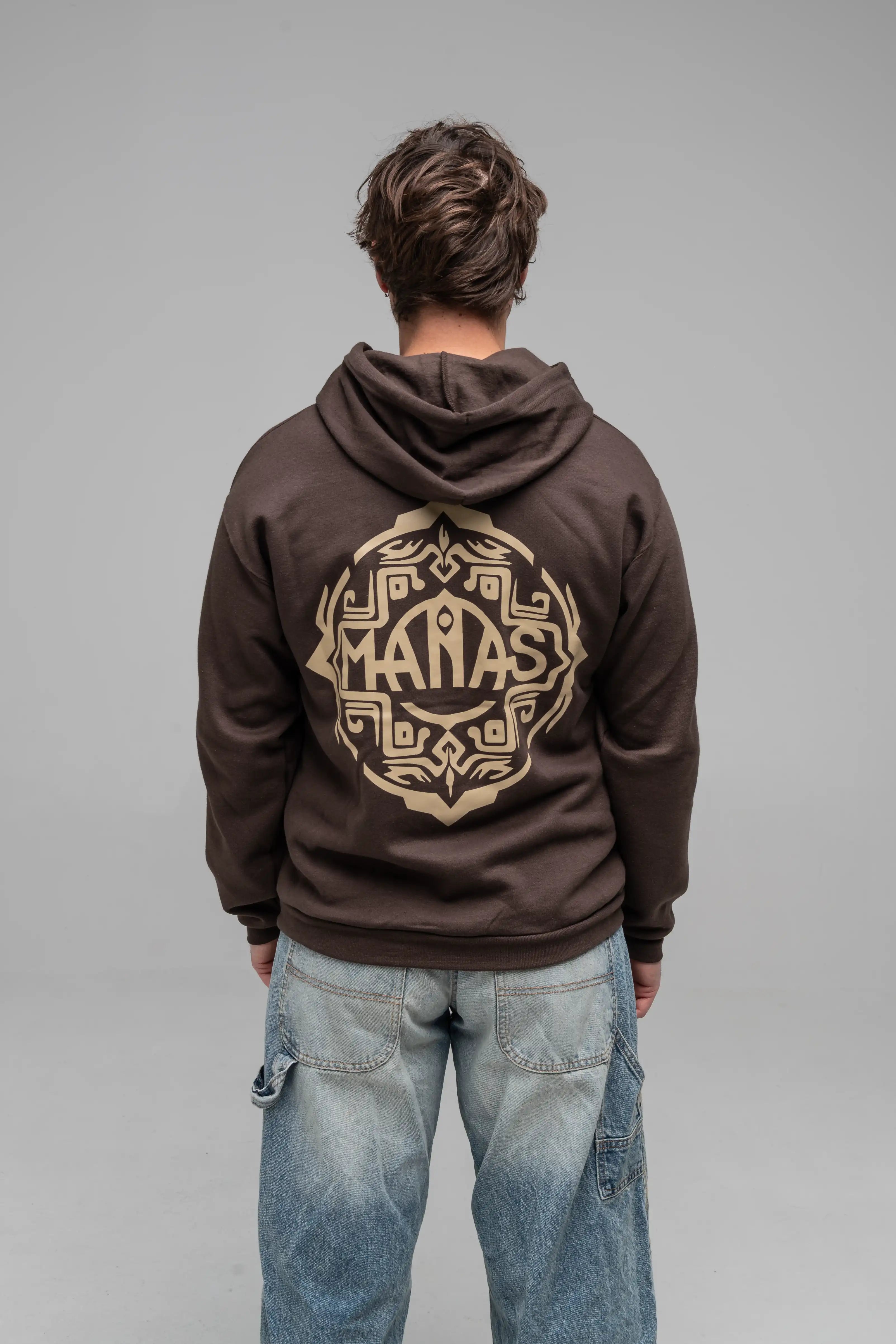 Hoodie Brown Minimal - Manas Festival Merch